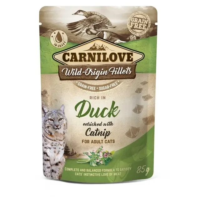 Вологий корм для кішок Carnilove pouch Качка та котяча м'ята 85 г
