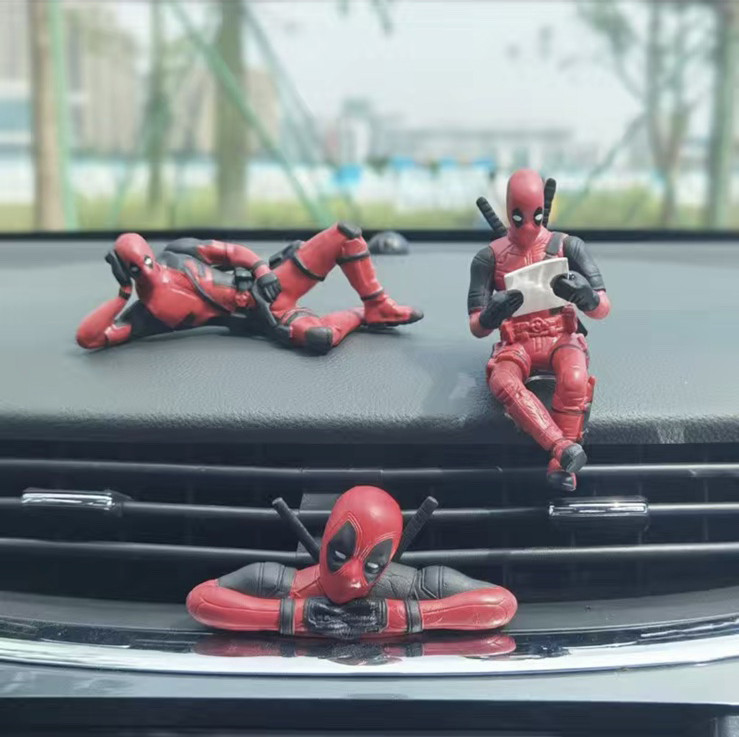 Набір Фігурок Deadpool на панель автомобіля Дедпул 3 шт (01046)
