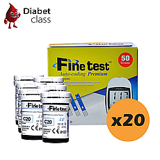 Тест-смужки FineTest Premium (Файн Тест Преміум) 1000 шт. у 40 флаконах по 25 шт. в пакованні