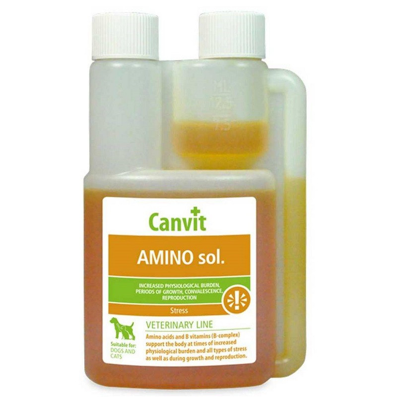 Розчин Амінодолу Canvit Amino sol імуномодулювальний комплекс для всіх видів тварин 250 мл Biofaktory