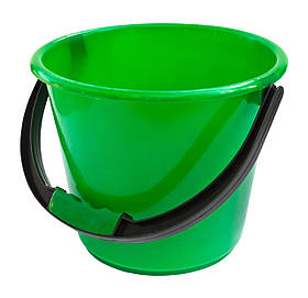 Відро пластикове 5 літрів харчове 1-й сорт зелене Ø 23.5 см h=19.5 см (Горизонт)