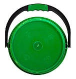 Відро пластикове 5 літрів харчове 1-й сорт зелене Ø 23.5 см h=19.5 см (Горизонт), фото 3