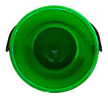 Відро пластикове 5 літрів харчове 1-й сорт зелене Ø 23.5 см h=19.5 см (Горизонт), фото 2