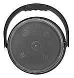 Відро пластикове 5 літрів харчове 1-й сорт сіре Ø 23.5 см h=19.5 см (Горизонт), фото 3