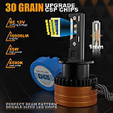 Лампи автомобільні LED D4S-D30 110 W 12000 Lm 3570-chip DC12V 6000 K IP68 +200%, фото 3