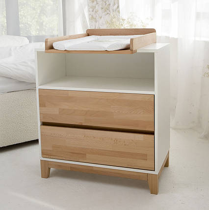 Комод Пеленатор Como 6 дерево бук/ ДСП білий TM Mobler, фото 1