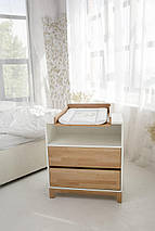 Комод Пеленатор Como 6 дерево бук/ ДСП білий TM Mobler, фото 5