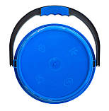 Відро пластикове 5 літрів харчове 1-й сорт синє Ø 23.5 см h=19.5 см (Горизонт), фото 3