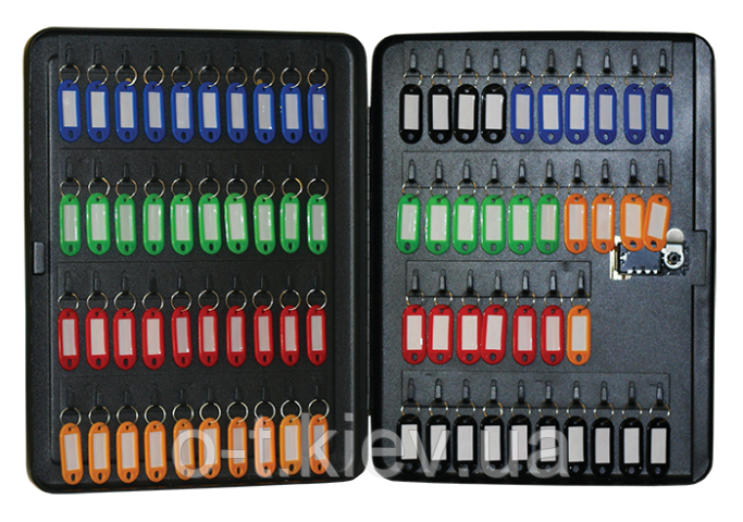 Ящик для ключів на 77 секцій, з брелоками, з кодовим замком, сталевий BM.0413, фото 1