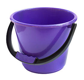 Відро пластикове 5 літрів харчове 1-й сорт фіолетове Ø 23.5 см h=19.5 см (Горизонт)