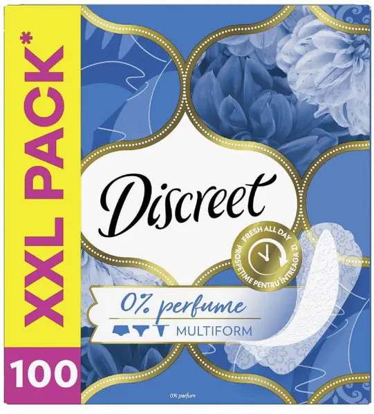 Прокладки щоденні Discreet Multiform 0% perfume 100 штук