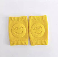 Наколінники дитячі для повзання смайлк one size жовтий