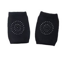 Наколінники дитячі для повзання смайлк one size чорний