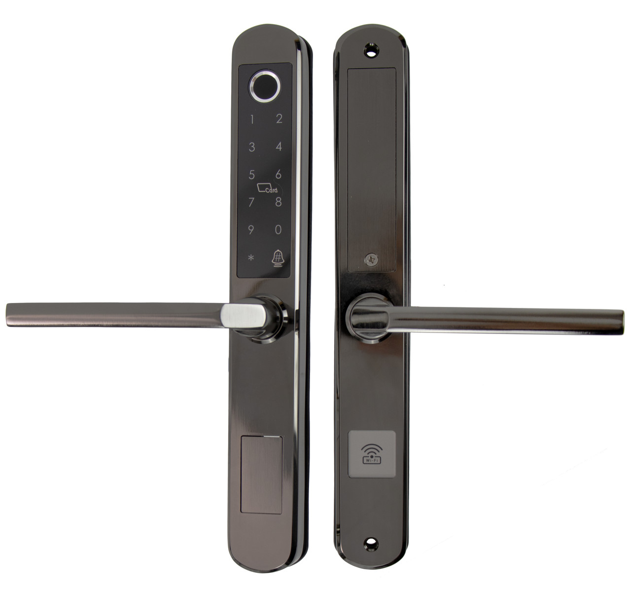 Електронний замок дверей NaviCat D5 з підтримкою програми TUYA Dark Chrome, фото 1