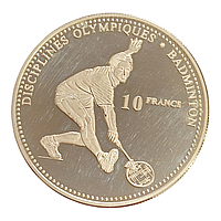 Конго - ДРК 10 франків, 2000 Олімпійські дисципліни - Бадмінтон