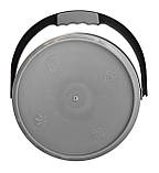 Відро пластикове 7 літрів харчове 1-й сорт сіре Ø 24.5 см h=22.5 см (Горизонт), фото 3