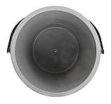 Відро пластикове 7 літрів харчове 1-й сорт сіре Ø 24.5 см h=22.5 см (Горизонт), фото 2