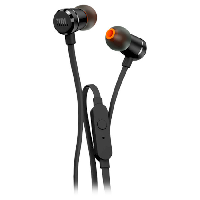 Вакуумні навушники JBL TUNE 290 (T290) гарнітура дротова з мікрофоном чорна, фото 1