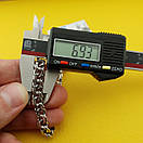 Чоловічий срібний браслет бісмарк. Чорнений браслет на руку ширина ланки 7 мм. Срібло 925. Довжина 19 см, фото 5