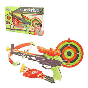 Дитячий іграшковий арбалет (стріли на присосках, мішень, сагайдак для стріл) 881-12