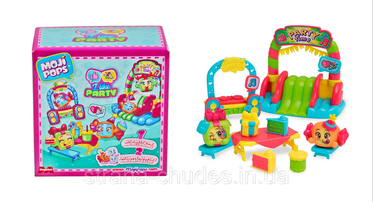 Ігровий набір MOJI POPS серії «Box I Like» – ВЕЧІРКА (2 фігурки, аксесуари), фото 1