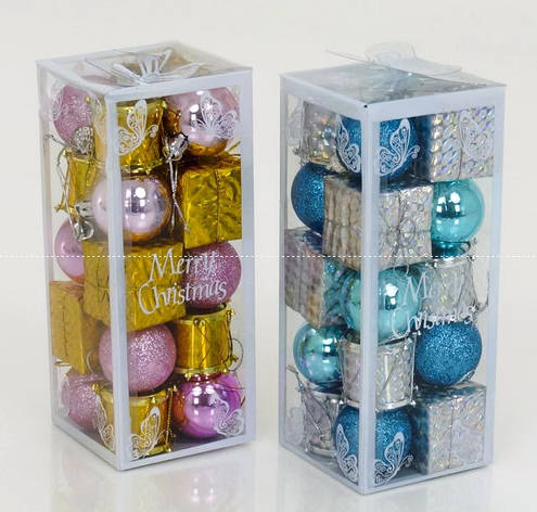 Набір ялинкових іграшок 20 шт., фото 1