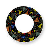 Тарілка паперова ламінована Ø 18 см з малюнком "Коричнева" 50 шт/уп., фото 3