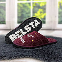 Капці жіночі повстяні для ламінату Белста бордові з овечкою 4191, фото 2