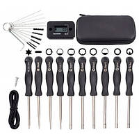 Викрутка регулювання карбюратора 10 шт + тахометр у чохлі (007085)