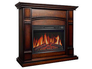 Камінокомплект ArtiFlame Manchester AF23S махагон коричневий антик з обігрівом і звуком горіння вогню