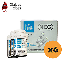 Тест-смужки НьюМед Нео (NewMed Neo) 300 шт. у 12 флаконах по 25 шт. в упаковці