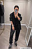 Жіночий костюм тканина еко-шкіра, костюмка, фото 4