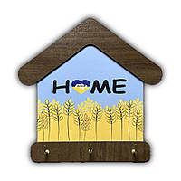 Ключниця Дерев'яна Настінна "Home", 20*20 см, будиночок