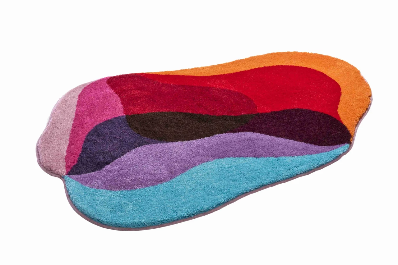 Килимок для ванної GRUND KARIM 21 Bathroom Mat 90x130cm, Red-blue, фото 1