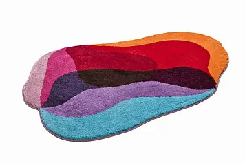 Килимок для ванної GRUND KARIM 21 Bathroom Mat 90x130cm, Red-blue