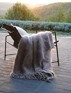 Покривало Balmuir Aurora kid 115 × 180 cm mohér silver grey