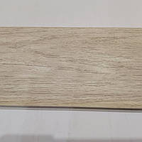 Плінтус підлоговий 80 мм ДУБ СІРИЙ, 2.2 м з кабельом каналом, м'якими краями доставка по Україні