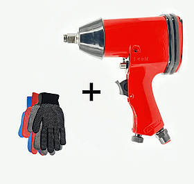 Гайковерт ударний пневматичний REDFOX RFAIW310 [Крутний момент 310Nm / 4 ступені регулювання / Кейс]