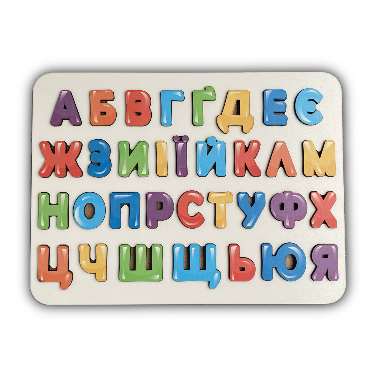 "Українська Абетка", дерев'яна іграшка-сортер, розвиваючі конструктори і пазли, фото 1