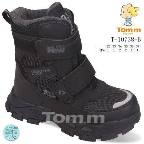 Сноубутси ТОММ 10738В Waterproof black 32р, 35р, 37р
