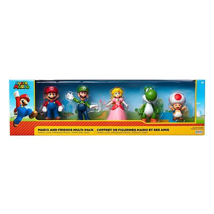 Набір ексклюзивних ігрових фігурок SUPER MARIO - МАРІО ТА ДРУЗІ (5 фігурок, 6 сm), фото 1