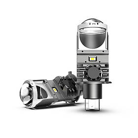 Лампи автомобільні LED H4 Лінзи D36мм H4 110W/11000LM/6000K 7040+7535 Module 12-18V Canbus F40B