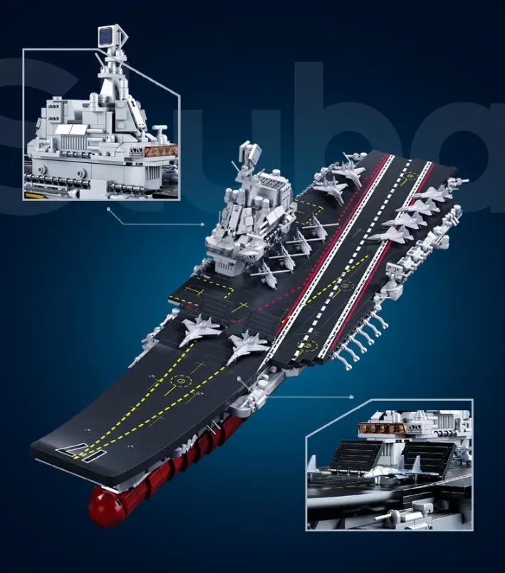 Конструктор для мальчика Sluban Model Bricks "Авианосец", 1413 детали M38-B1189