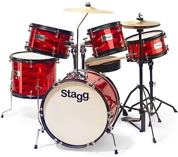 Ударні установки Stagg TIM JR 5/16B RD