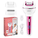 Епілятор для обличчя жіноча бритва VGR, Терка пемза для п'ят Прилад чищення п'ят електричний YG-47, фото 9