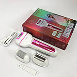 Епілятор для обличчя жіноча бритва VGR, Терка пемза для п'ят Прилад чищення п'ят електричний YG-47, фото 7