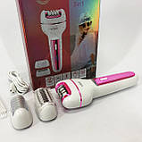 Епілятор для обличчя жіноча бритва VGR, Терка пемза для п'ят Прилад чищення п'ят електричний YG-47, фото 5