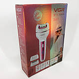 Епілятор для обличчя жіноча бритва VGR, Терка пемза для п'ят Прилад чищення п'ят електричний YG-47, фото 2