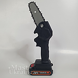 Акумуляторна ланцюгова мініпила Chainsaw 24V для обрізання дерев F-278, фото 5