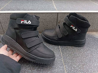 Черевики кожа Fila черные липучки 36р, 37р, 38р